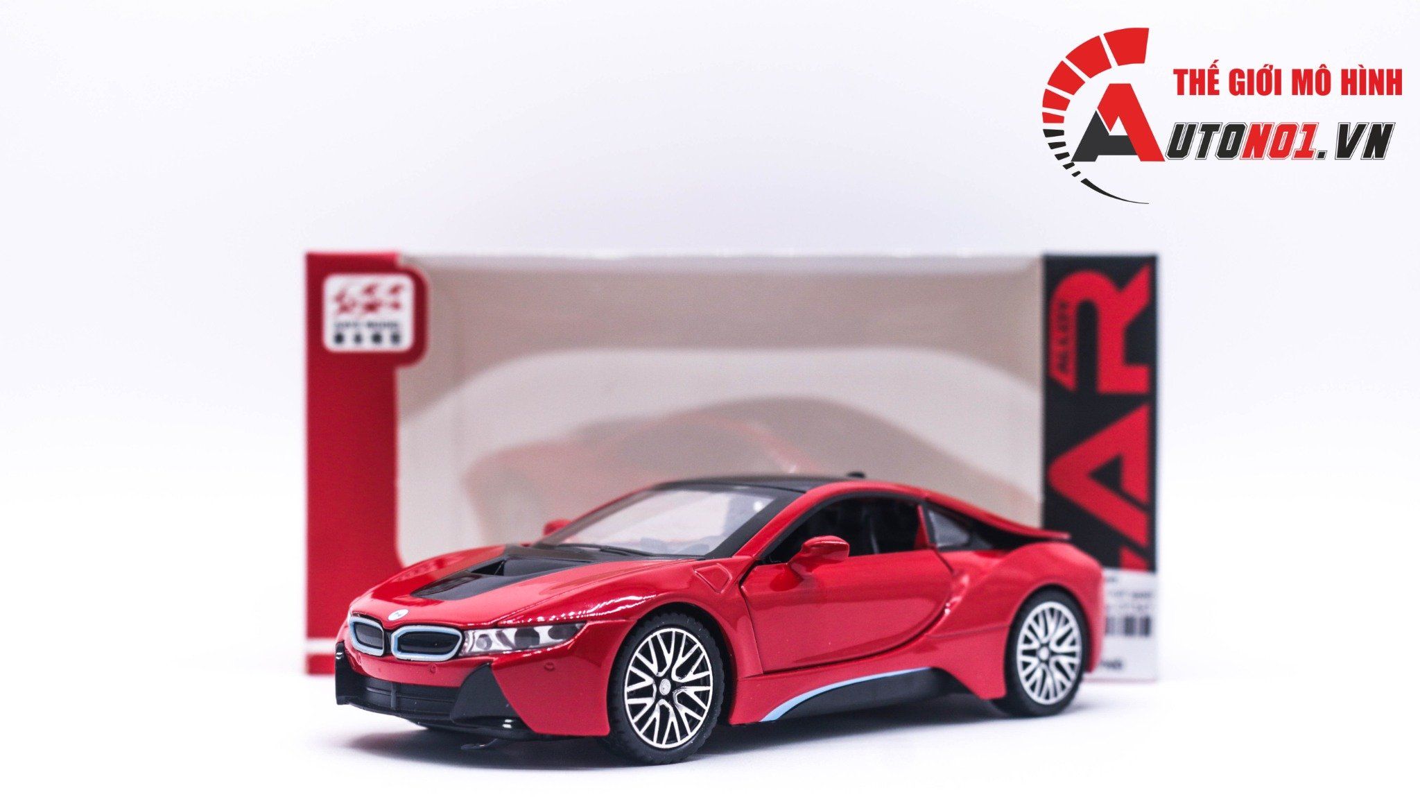  Mô hình xe Bmw I8 full open tỉ lệ 1:32 Jiaye Model OT347 