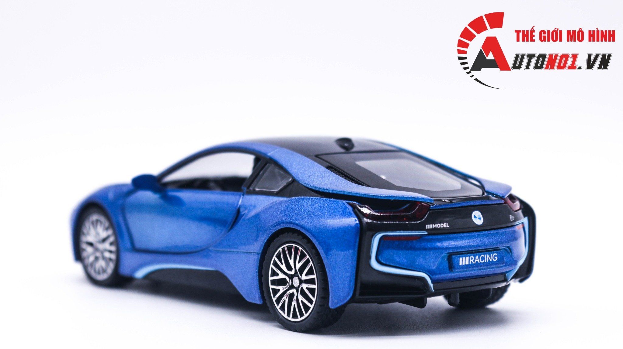  Mô hình xe Bmw I8 full open tỉ lệ 1:32 Jiaye Model OT347 