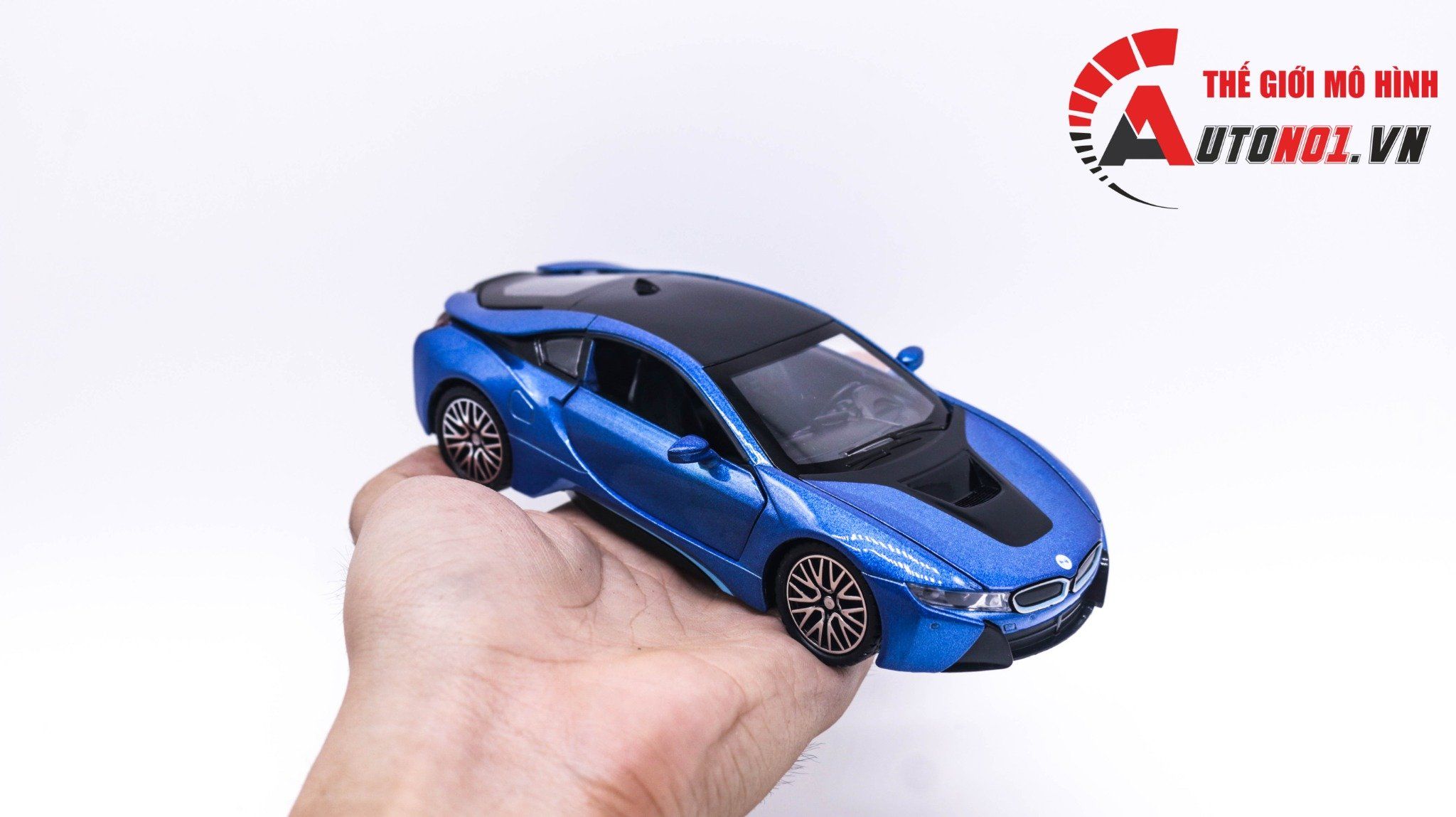  Mô hình xe Bmw I8 full open tỉ lệ 1:32 Jiaye Model OT347 