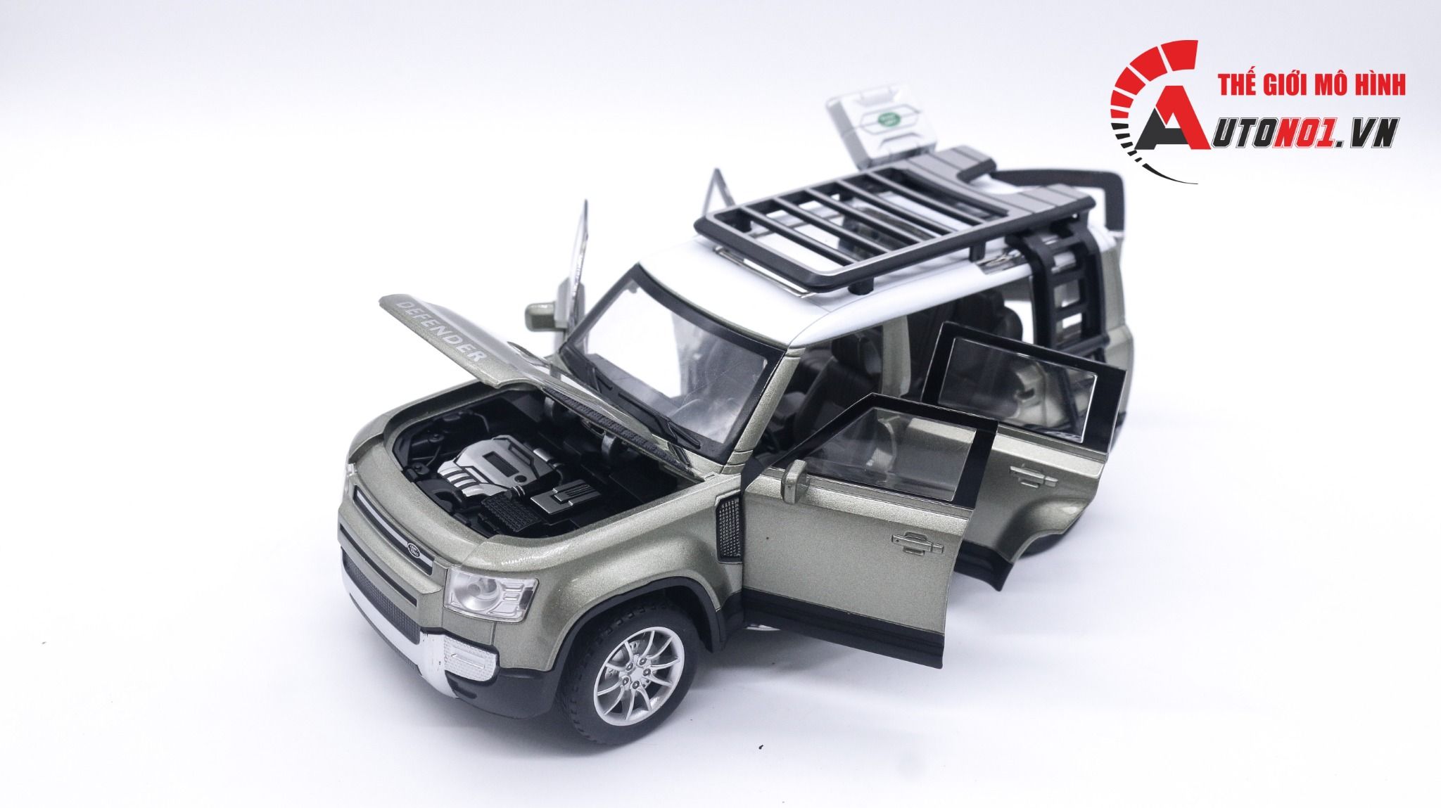  Mô hình xe Land Rover Defender full open - full kính , đánh lái được tỉ lệ 1:24 NEWAO OT017 