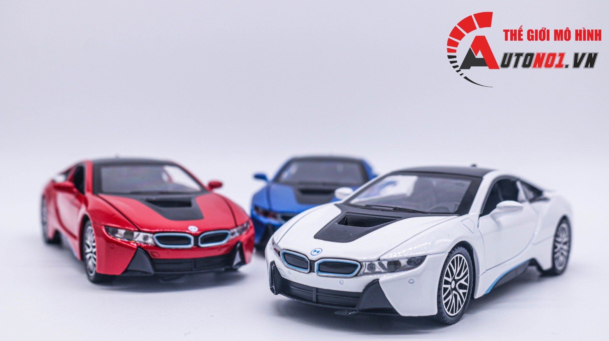  Mô hình xe Bmw I8 full open tỉ lệ 1:32 Jiaye Model OT347 