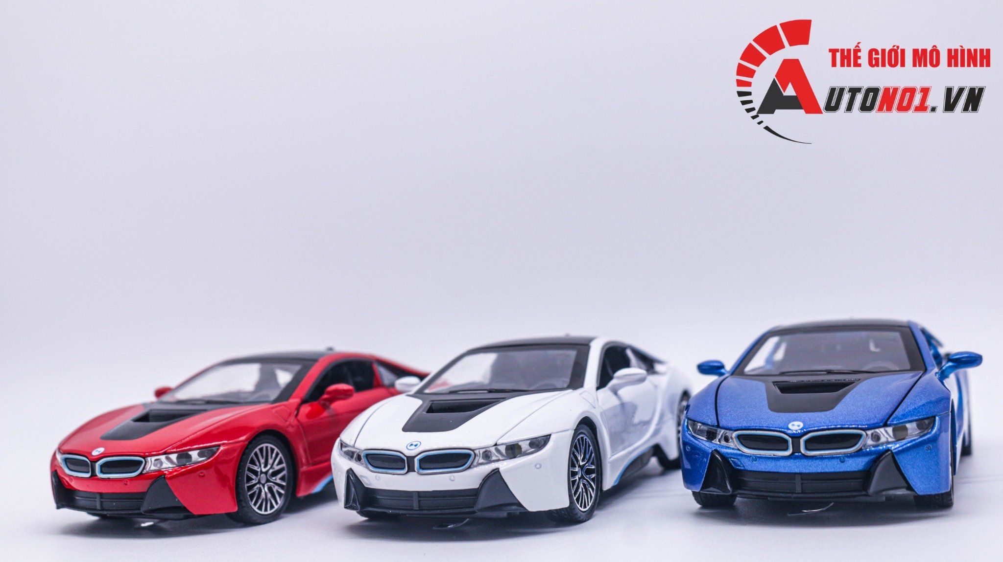  Mô hình xe Bmw I8 full open tỉ lệ 1:32 Jiaye Model OT347 