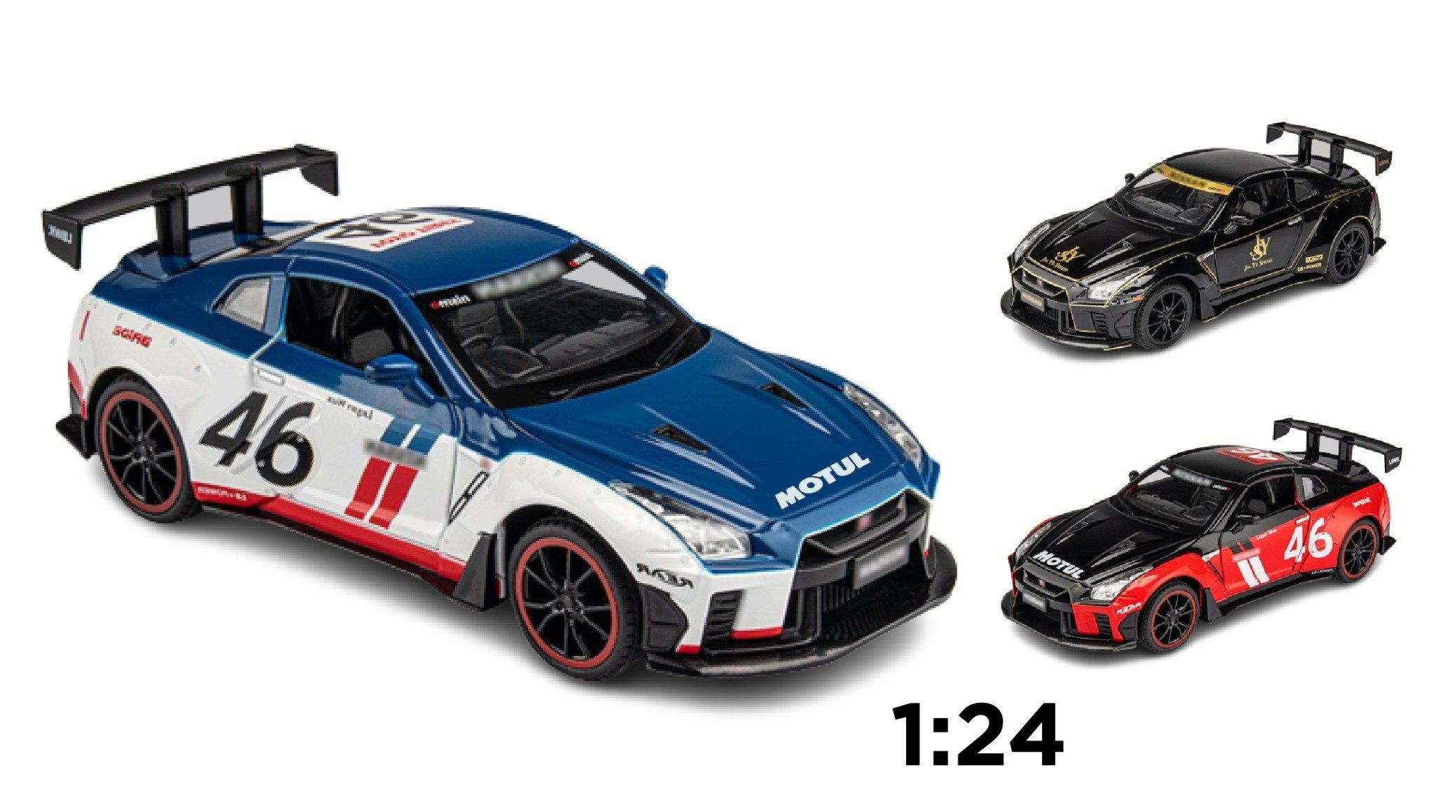  Mô hình xe Nissan Gtr full open tỉ lệ 1:24 Alloy Model OT403 