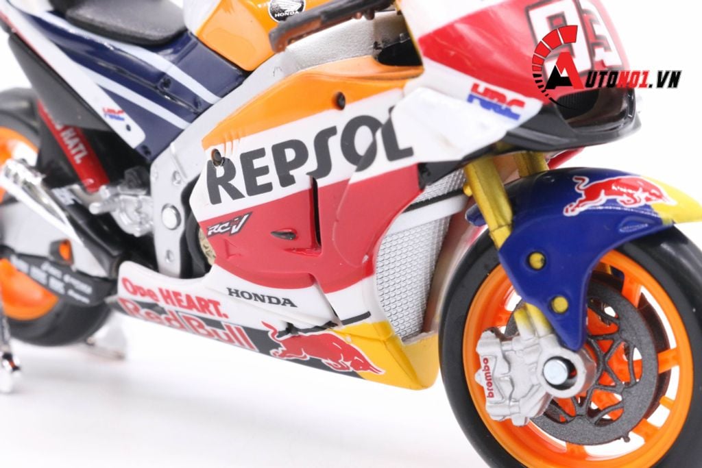 MÔ HÌNH XE MOTO GP HONDA RC213V REPSOL 2018 MARC MARQUEZ NO.93 1:18 MAISTO 5815