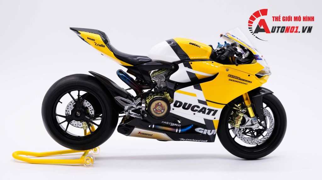 MÔ HÌNH XE ĐỘ DUCATI 899 PANIGALE YELLOW TỈ LỆ 1:12 TAMIYA D126