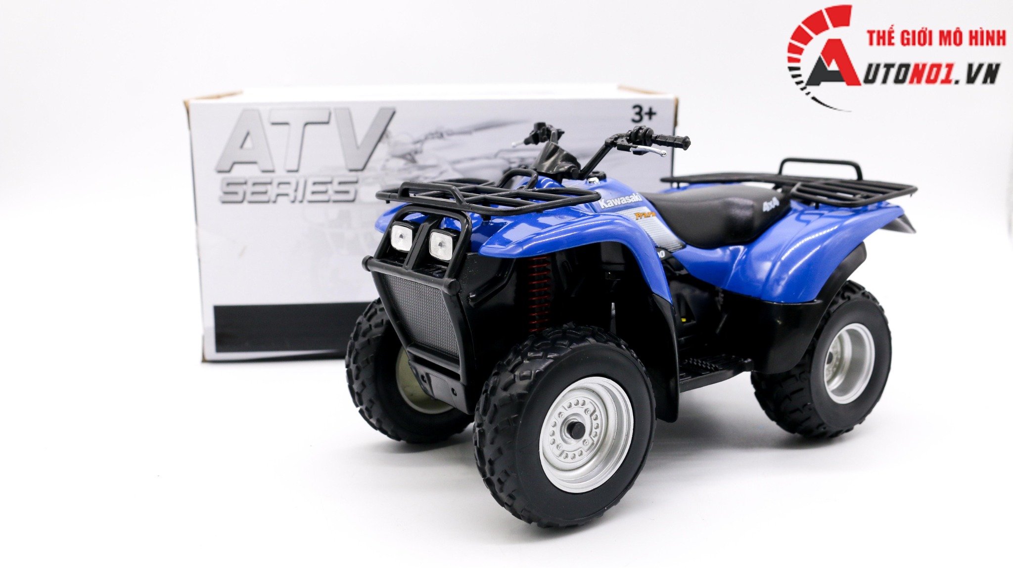 MÔ HÌNH XE ĐỊA HÌNH 4 BÁNH 2002 KAWASAKI PRAIRIE 400 BLUE 1:12 WELLY 7871