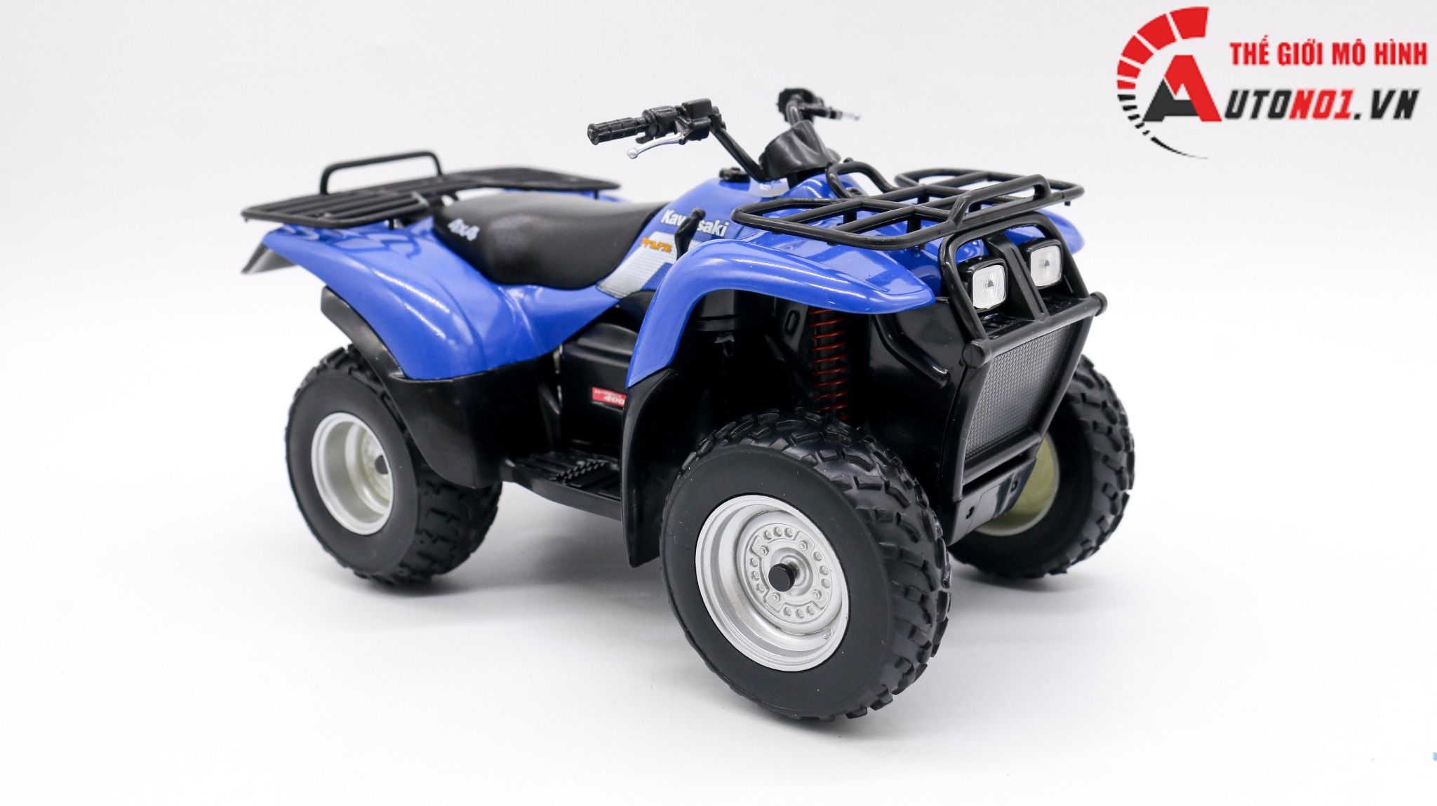  Mô hình xe địa hình 4 bánh 2002 Kawasaki Prairie 400 blue 1:12 Welly 7871 