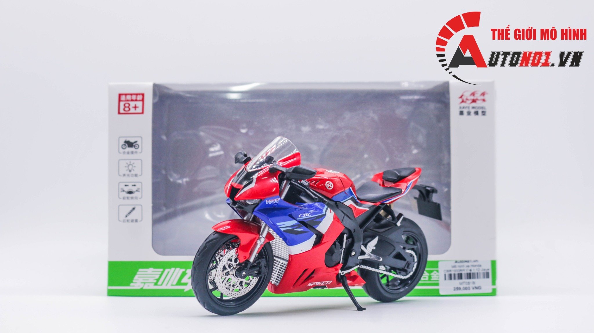  Mô hình xe Honda CBR1000RR tỉ lệ 1:12 Jiaye Model MT051 