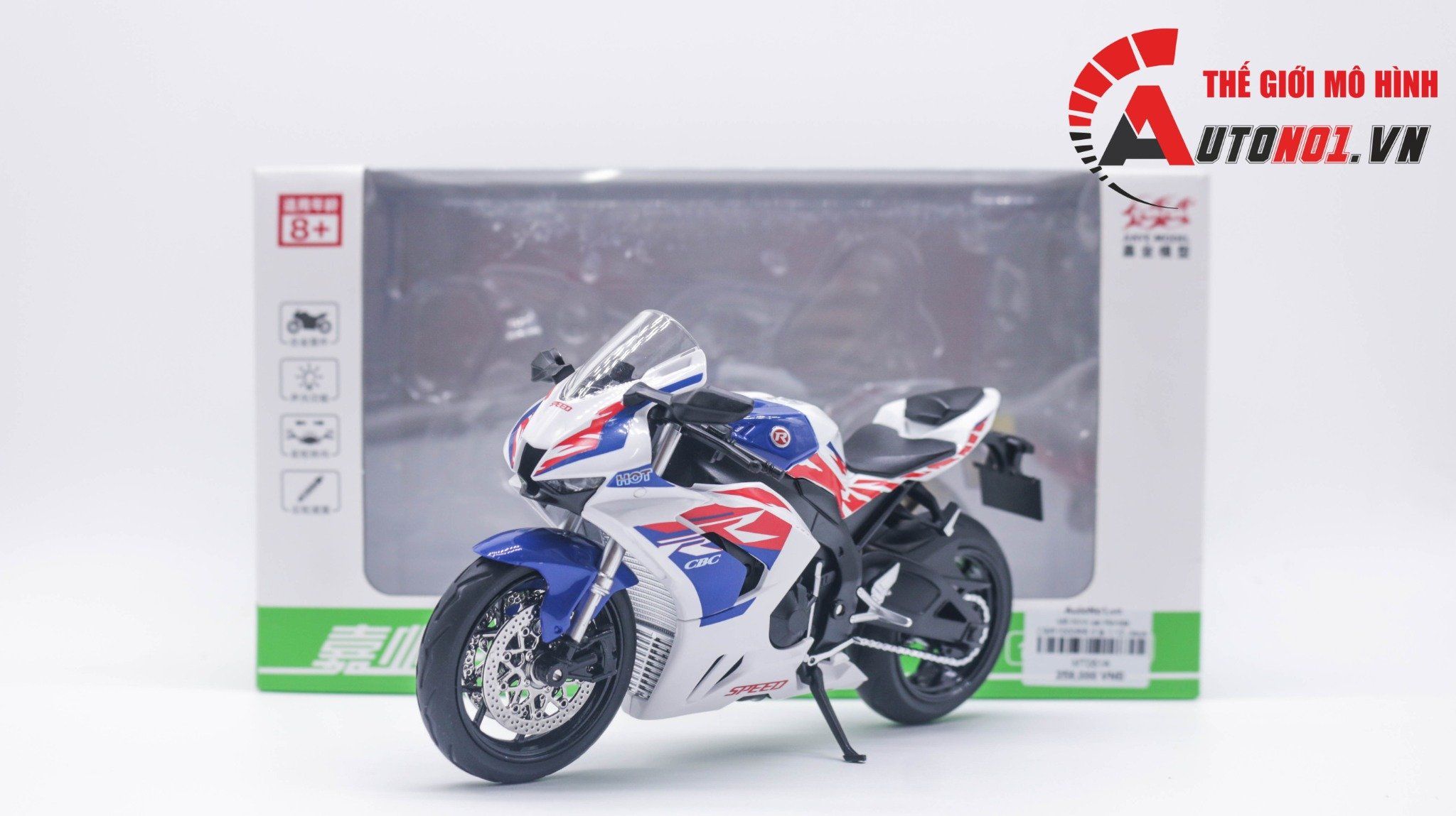  Mô hình xe Honda CBR1000RR tỉ lệ 1:12 Jiaye Model MT051 