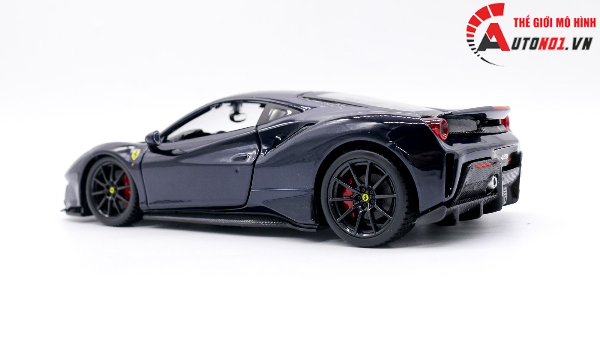  Mô hình xe Ferrari 488 Pista Blue 1:24 Bburago 7860 