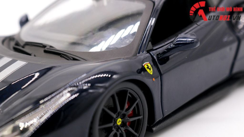 MÔ HÌNH XE FERRARI 488 PISTA BLUE 1:24 BBURAGO 7860