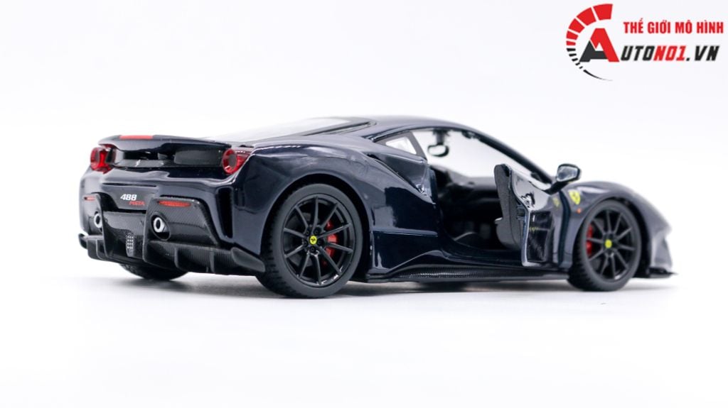 MÔ HÌNH XE FERRARI 488 PISTA BLUE 1:24 BBURAGO 7860