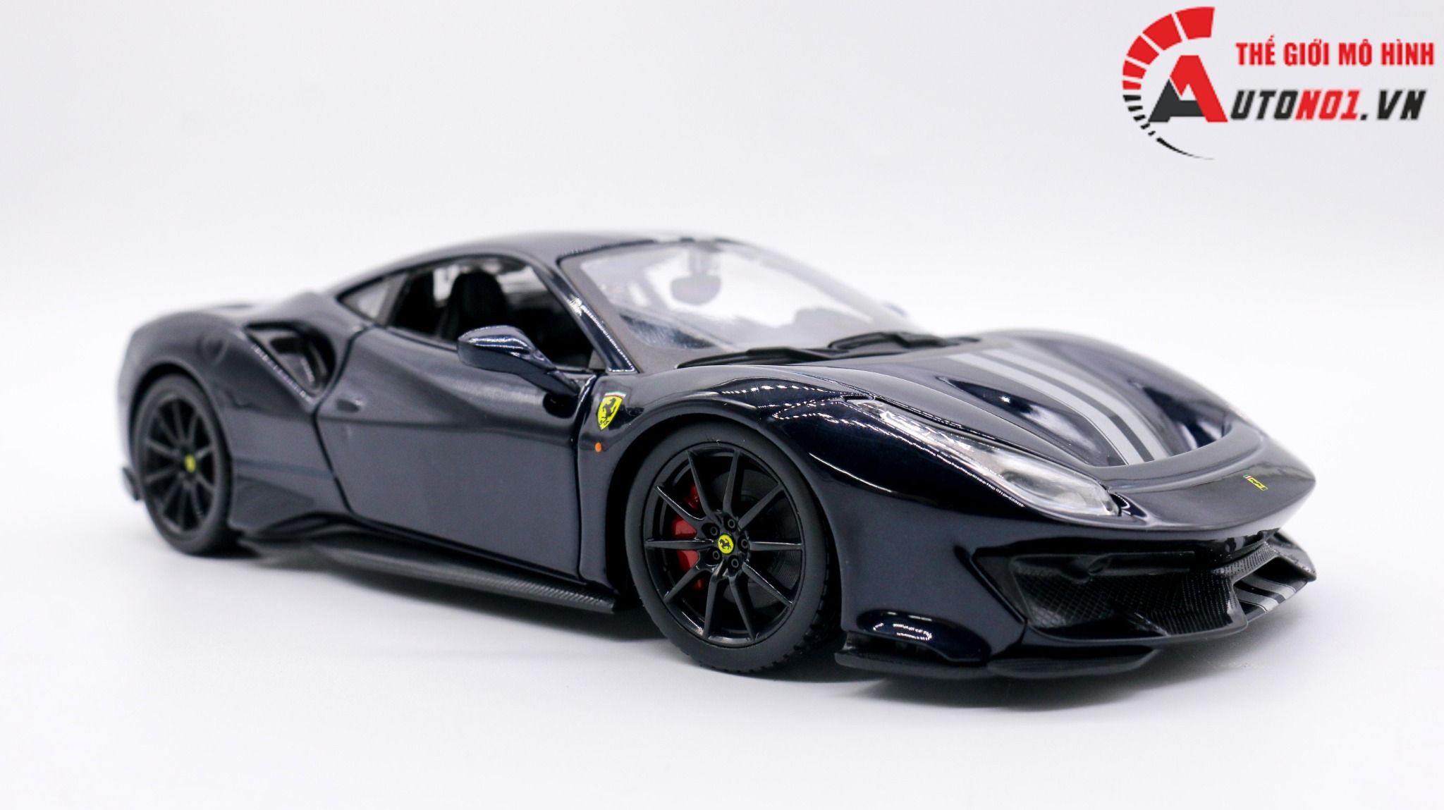  Mô hình xe Ferrari 488 Pista Blue 1:24 Bburago 7860 