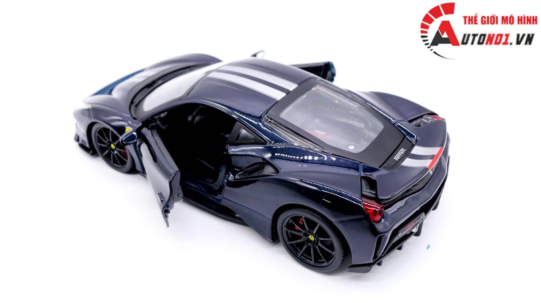  Mô hình xe Ferrari 488 Pista Blue 1:24 Bburago 7860 