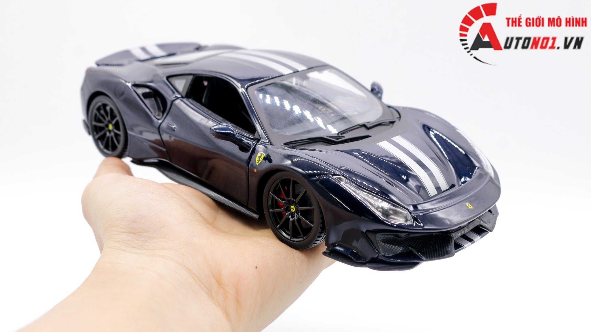 MÔ HÌNH XE FERRARI 488 PISTA BLUE 1:24 BBURAGO 7860