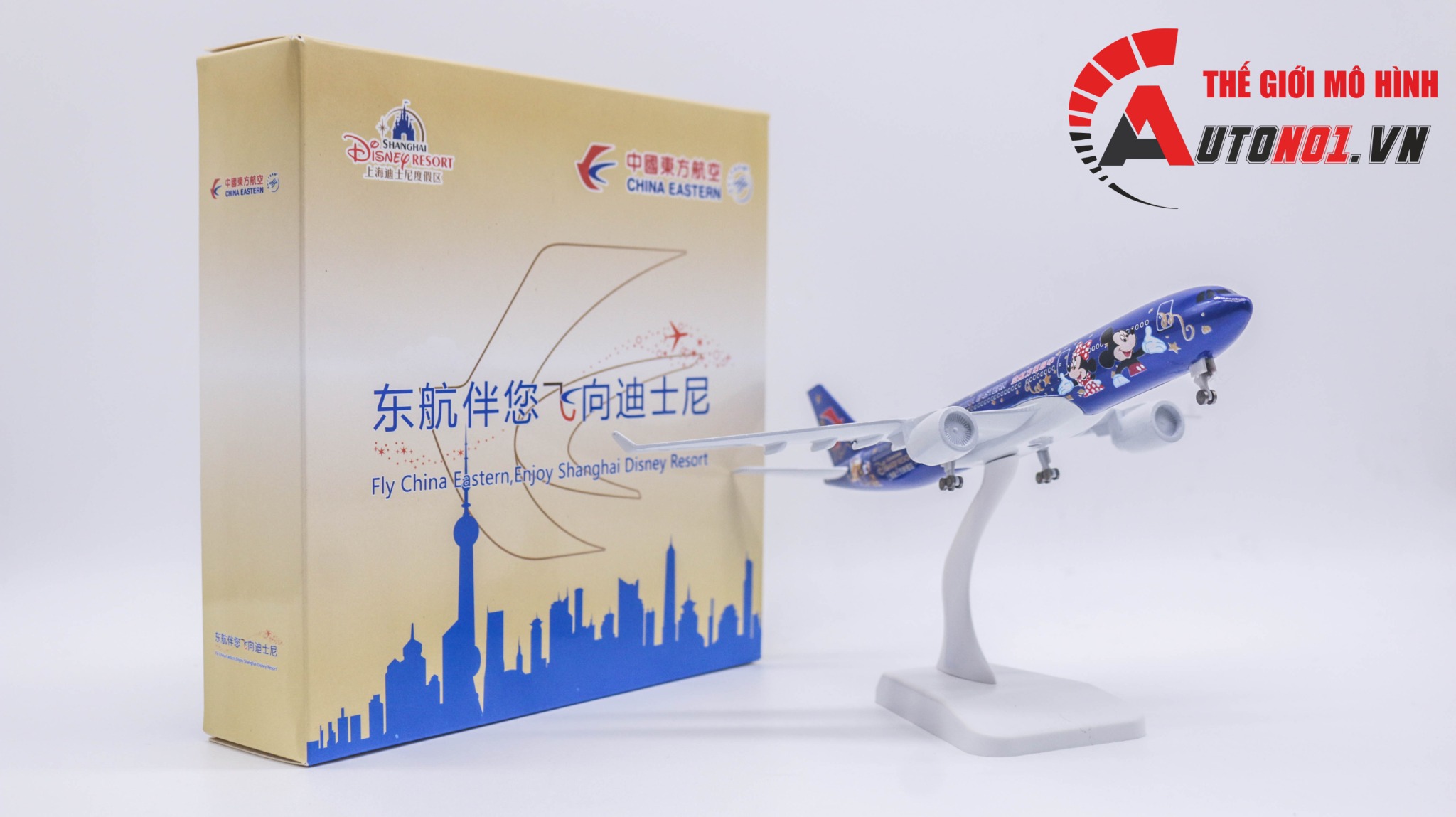  Mô hình máy bay China Eastern Mickey Airbus A330 kích thước 20cm MB20094 