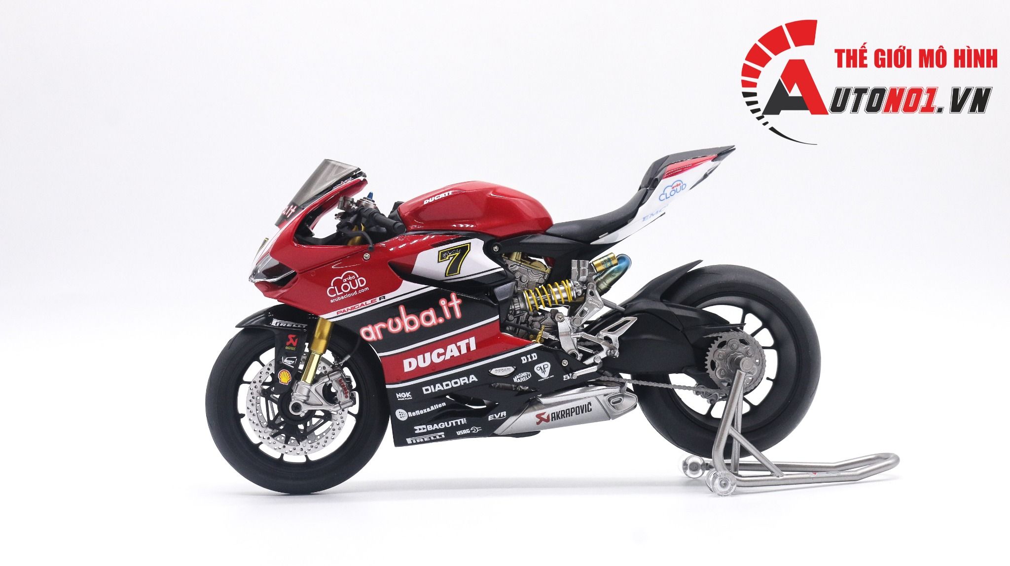  Mô hình xe Ducati Panigale 1199 Aruba.It 1:12 Tamiya D227c 