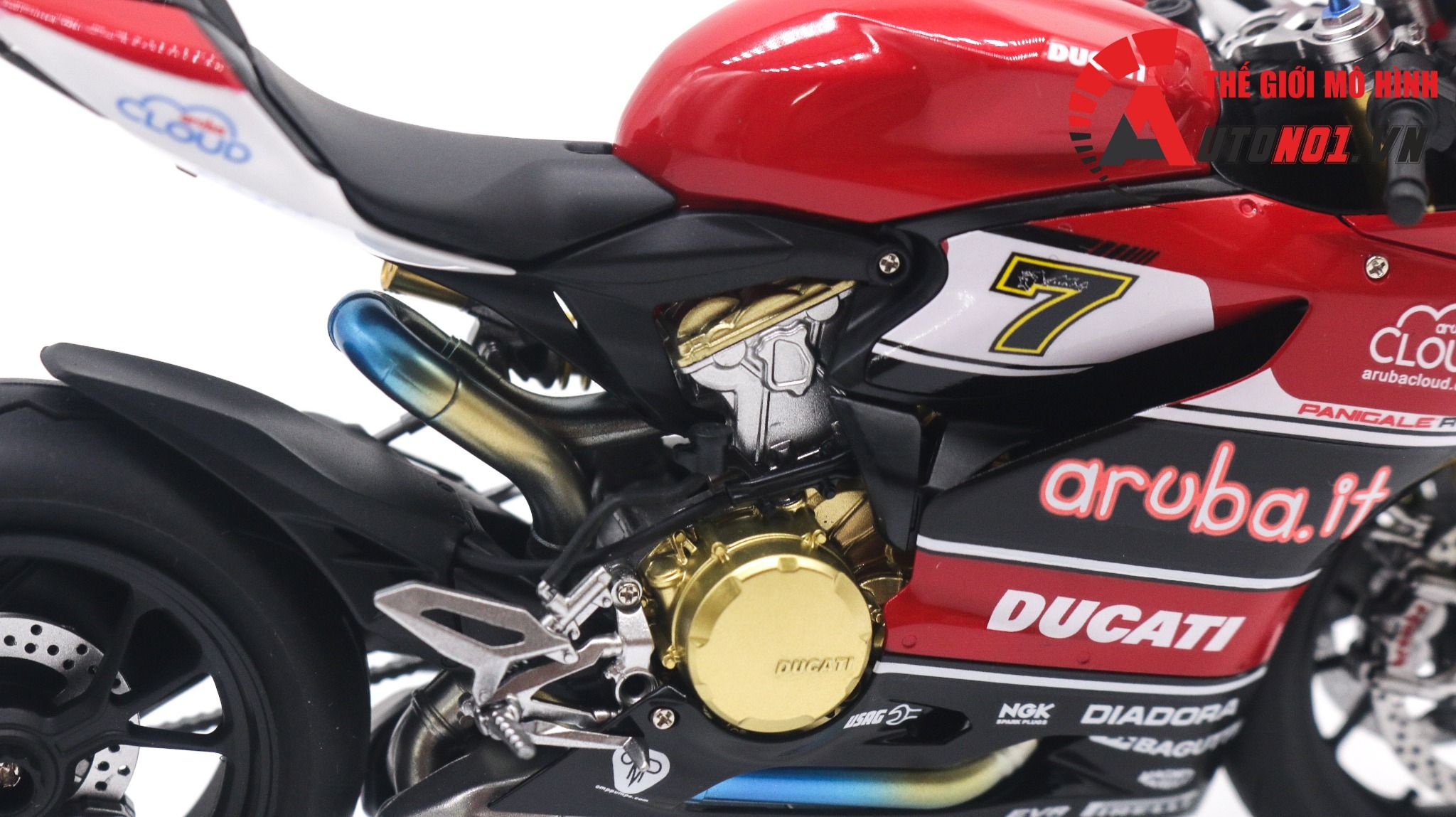  Mô hình xe Ducati Panigale 1199 Aruba.It 1:12 Tamiya D227c 