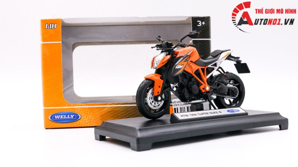 MÔ HÌNH XE KTM 1290 SUPER DUKE R ORANGE 1:18 MAISTO 7866