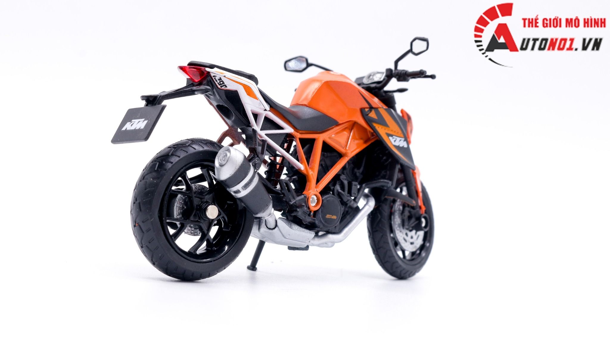  Mô hình xe Ktm 1290 super duke r orange 1:18 Welly 7866 