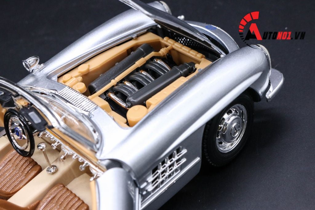 MÔ HÌNH MERCEDES BENZ 300 SL 1954 SILVER COLLEGIONE 1:18 BURAGO 3664