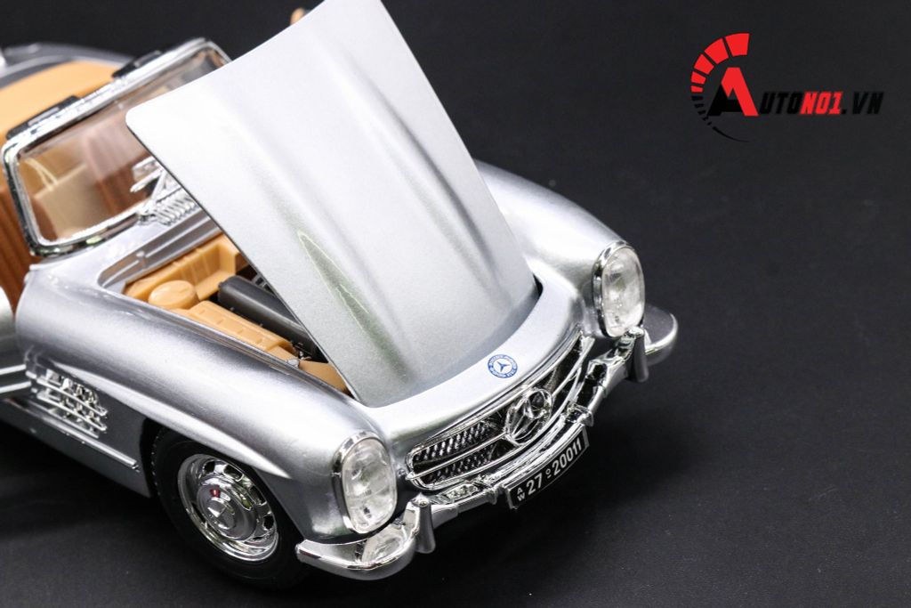 MÔ HÌNH MERCEDES BENZ 300 SL 1954 SILVER COLLEGIONE 1:18 BURAGO 3664