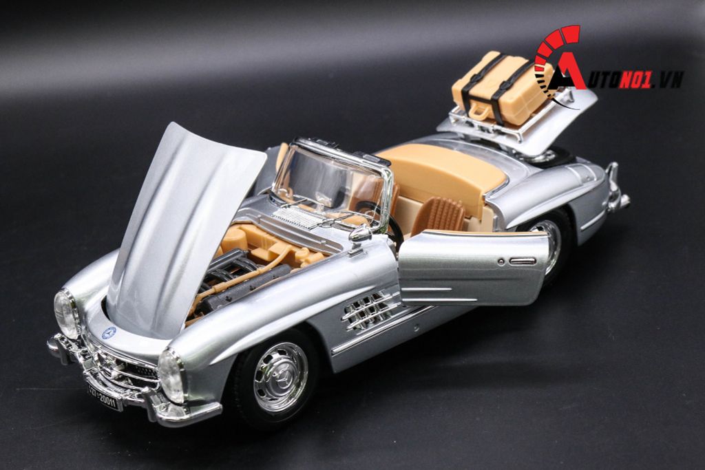 MÔ HÌNH MERCEDES BENZ 300 SL 1954 SILVER COLLEGIONE 1:18 BURAGO 3664