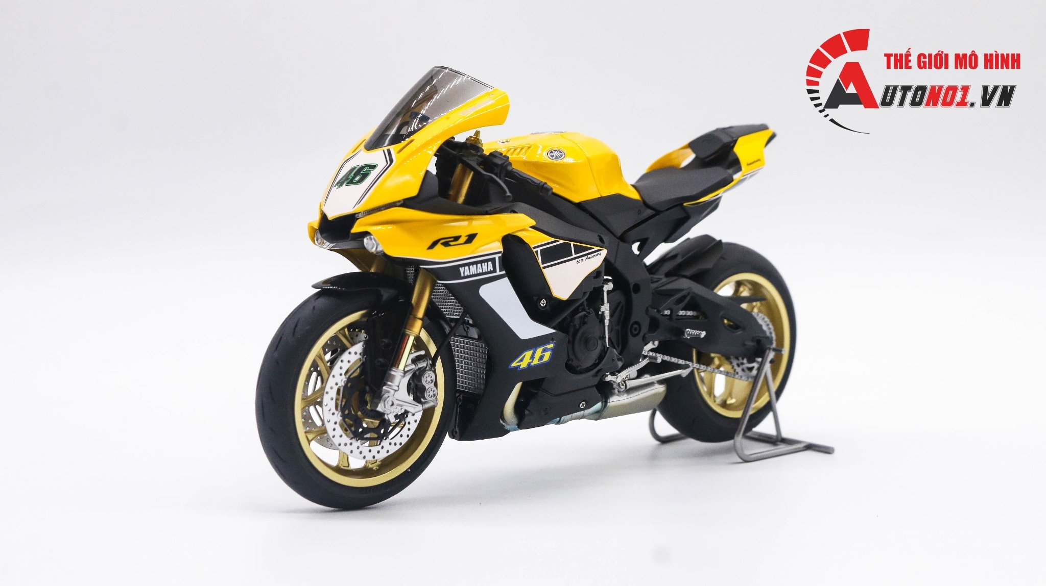  Mô hình xe Yamaha Yzf R1m Anniversary 60th 1:12 Tamiya D123f 