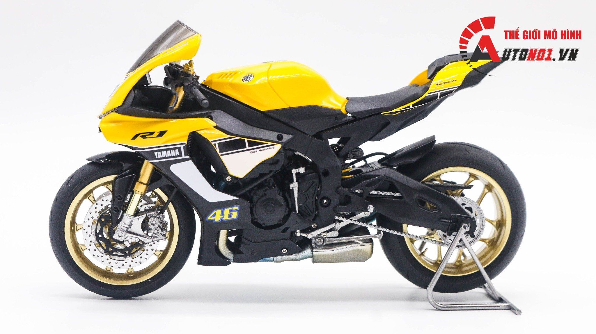  Mô hình xe Yamaha Yzf R1m Anniversary 60th 1:12 Tamiya D123f 