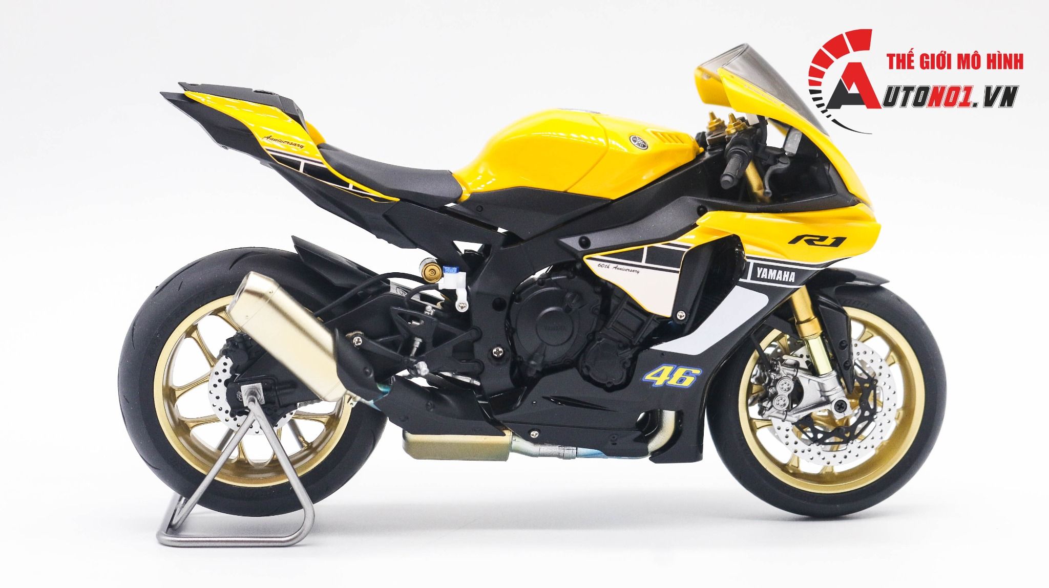  Mô hình xe Yamaha Yzf R1m Anniversary 60th 1:12 Tamiya D123f 