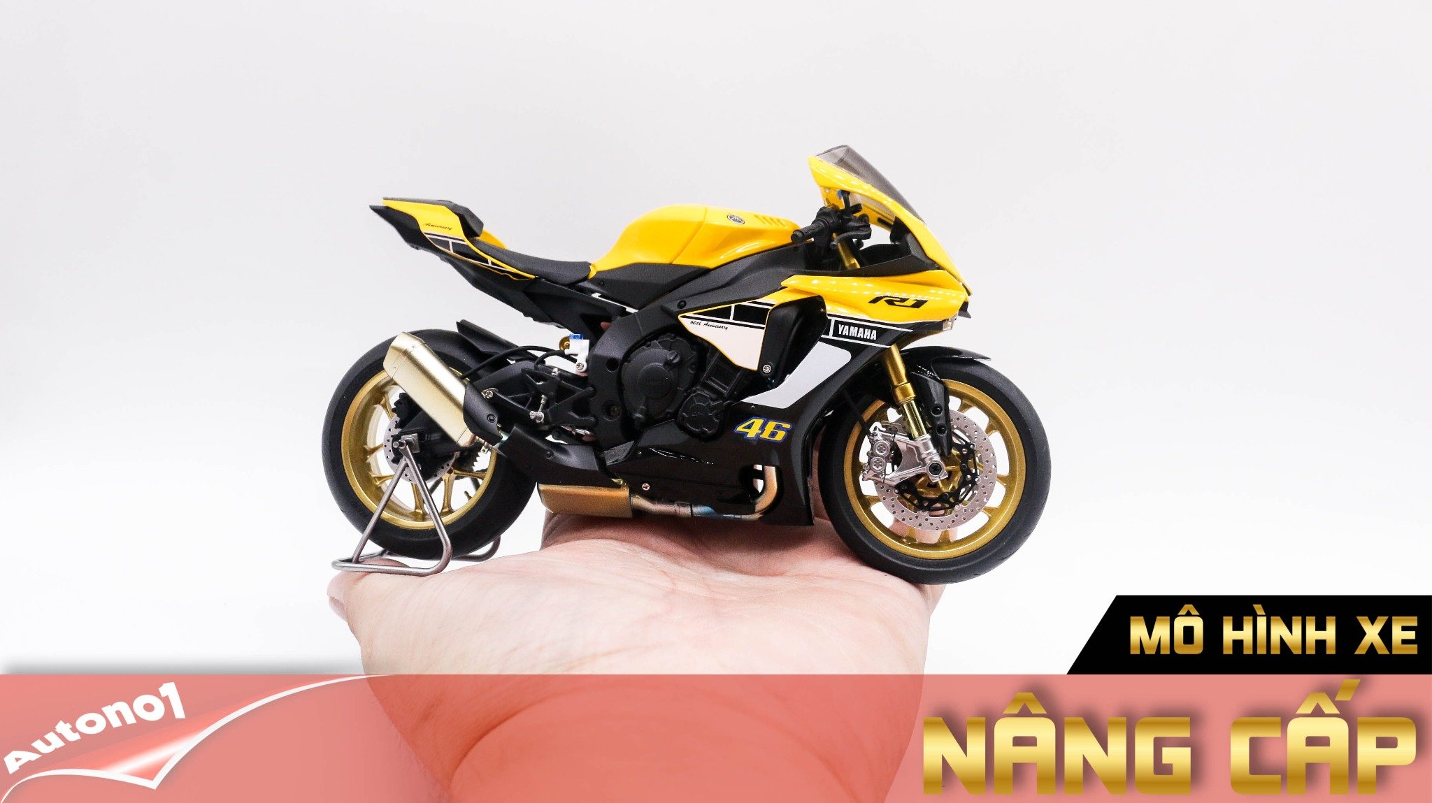  Mô hình xe Yamaha Yzf R1m Anniversary 60th 1:12 Tamiya D123f 