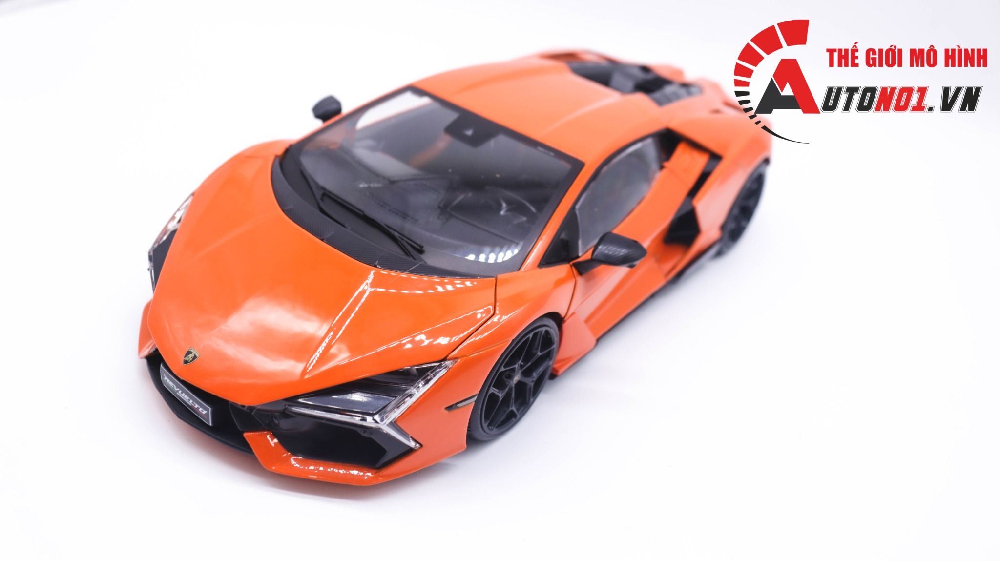  Mô hình xe Lamborghini Revuelto Hybrid year 2023 orange 1:18 Maisto OT342 