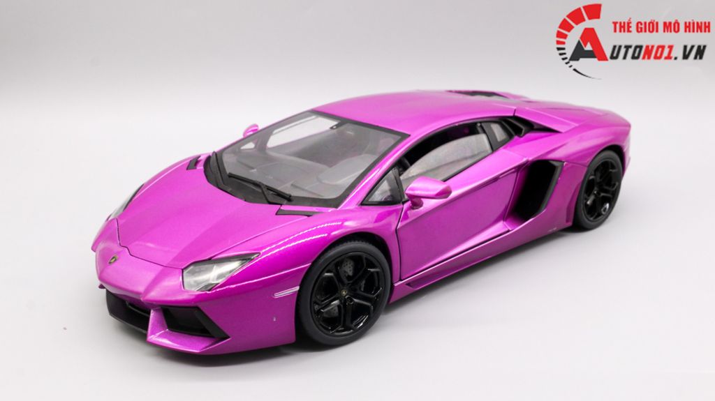 MÔ HÌNH XE LAMBORGHINI AVENTADOR LP700-4 PURPLE 1:28 WELLY 7870