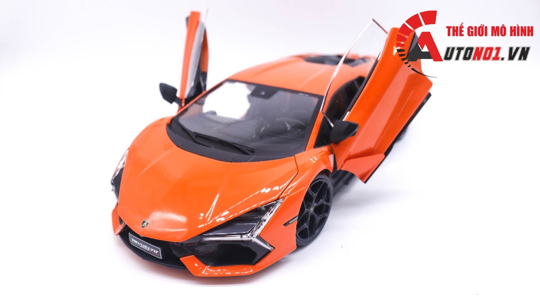  Mô hình xe Lamborghini Revuelto Hybrid year 2023 orange 1:18 Maisto OT342 