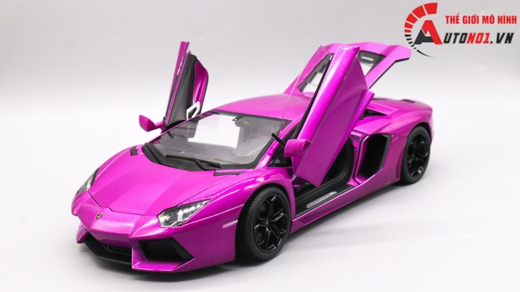 MÔ HÌNH XE LAMBORGHINI AVENTADOR LP700-4 PURPLE 1:28 WELLY 7870