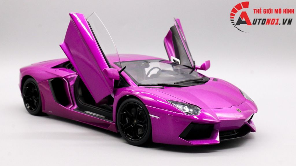 MÔ HÌNH XE LAMBORGHINI AVENTADOR LP700-4 PURPLE 1:28 WELLY 7870