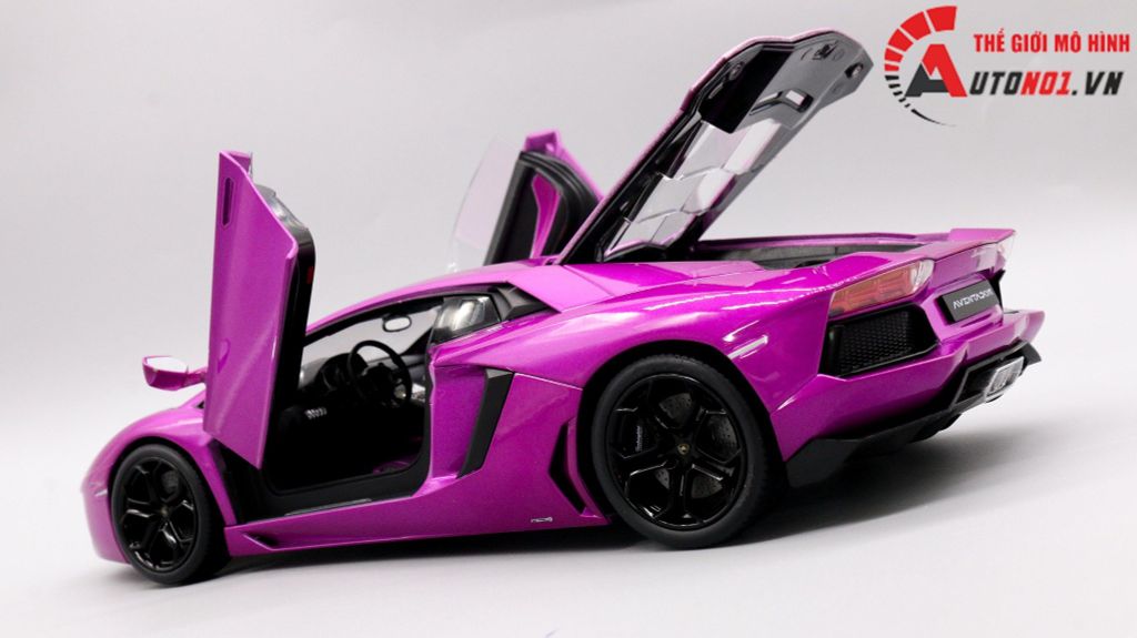 MÔ HÌNH XE LAMBORGHINI AVENTADOR LP700-4 PURPLE 1:28 WELLY 7870