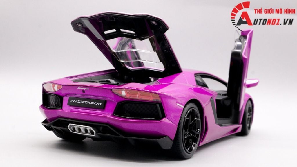 MÔ HÌNH XE LAMBORGHINI AVENTADOR LP700-4 PURPLE 1:28 WELLY 7870