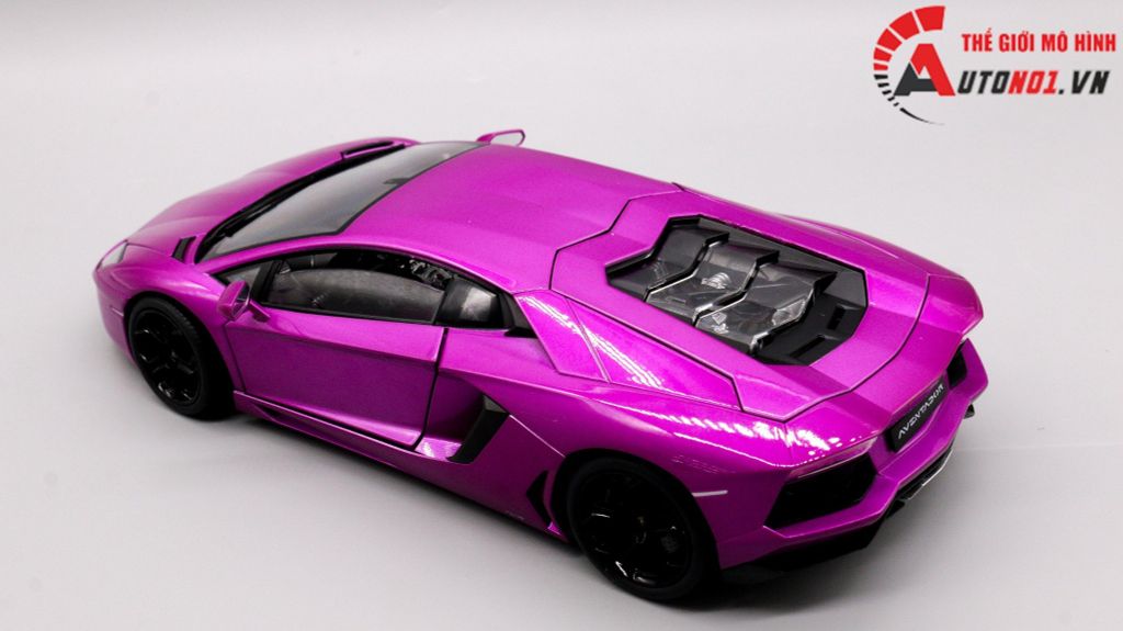 MÔ HÌNH XE LAMBORGHINI AVENTADOR LP700-4 PURPLE 1:28 WELLY 7870