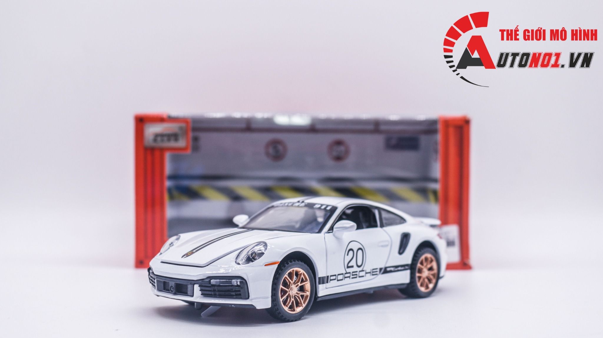  Mô hình xe Porsche 911 Turbo S full open , có đèn và âm thanh tỉ lệ 1:32 Miniauto OT351 