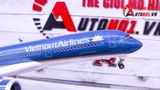  Mô hình máy bay Vietnam Airlines VN-A886 Airbus A350-900 47cm 1:140 có đèn led tự động theo tiếng vỗ tay hoặc chạm MB47010 