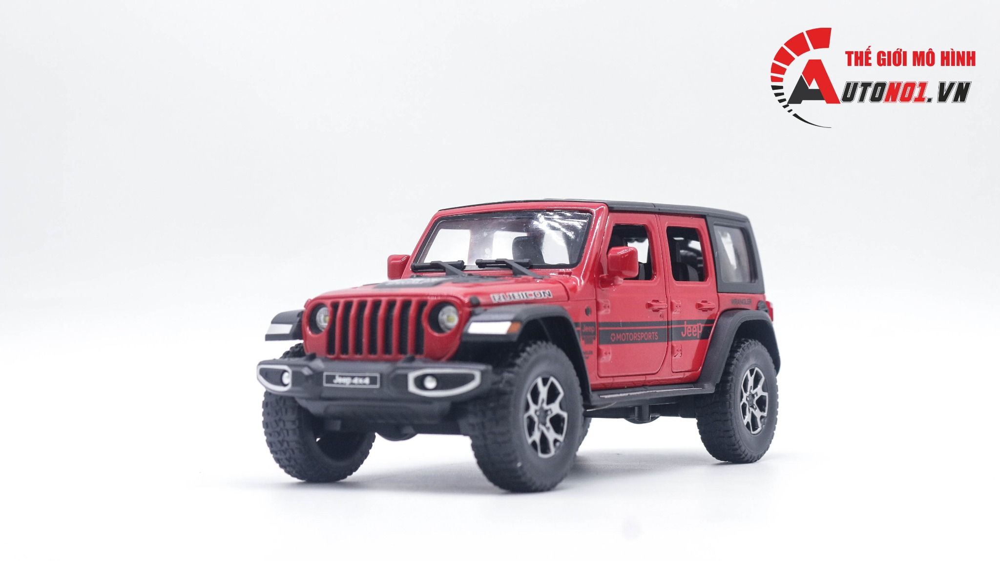  Mô hình xe Jeep Wrangler Rubicon 4x4 Tỉ Lệ 1:24 Alloy Model 7072 