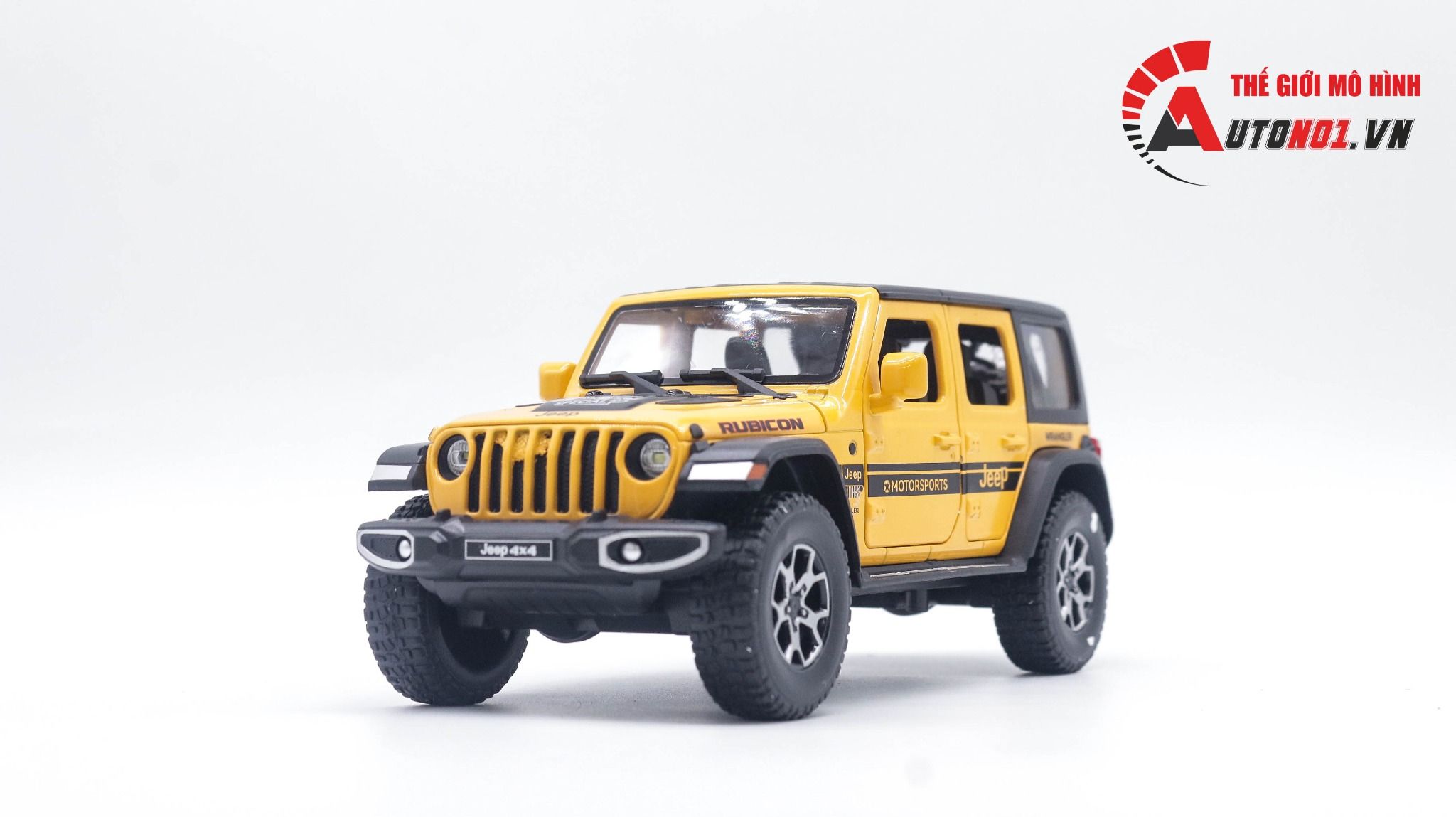  Mô hình xe Jeep Wrangler Rubicon 4x4 Tỉ Lệ 1:24 Alloy Model 7072 