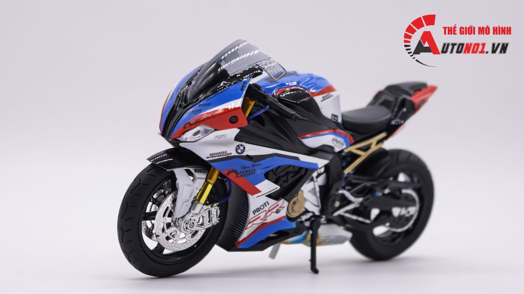 MÔ HÌNH BMW S1000RR CUSTOM TRICOLOR VERSION 1:12 D115