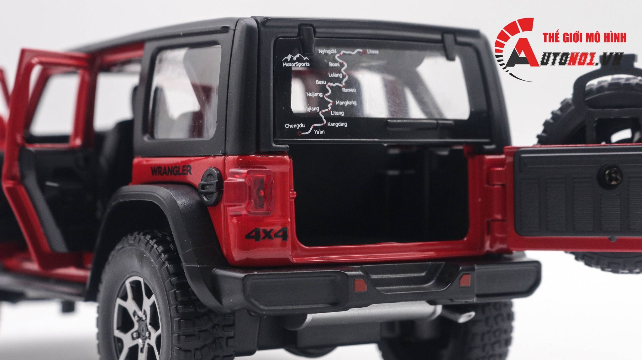 MÔ HÌNH XE JEEP WRANGLER RUBICON 4X4 TỈ LỆ 1:24 HUAYI ALLOY 7072 – Cửa Hàng  Mô Hình 