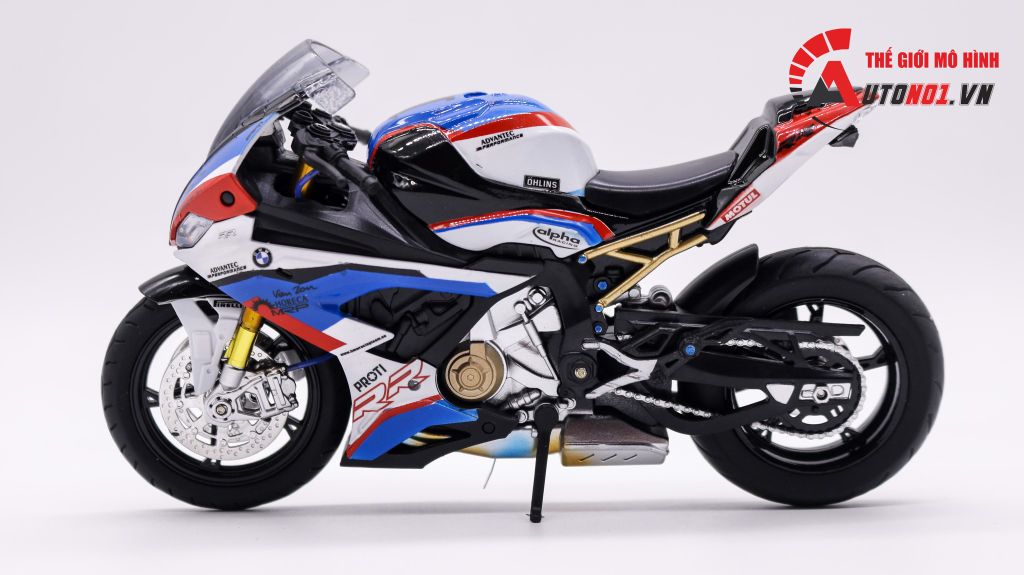 MÔ HÌNH BMW S1000RR CUSTOM TRICOLOR VERSION 1:12 D115