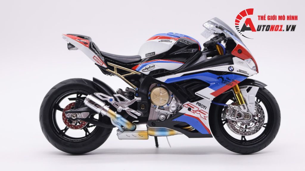 MÔ HÌNH BMW S1000RR CUSTOM TRICOLOR VERSION 1:12 D115