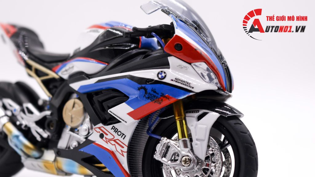 MÔ HÌNH BMW S1000RR CUSTOM TRICOLOR VERSION 1:12 D115