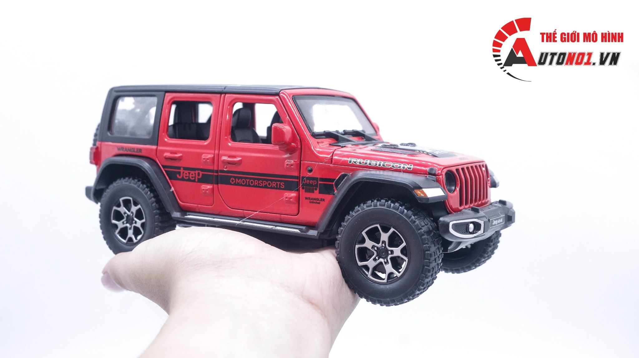  Mô hình xe Jeep Wrangler Rubicon 4x4 Tỉ Lệ 1:24 Alloy Model 7072 