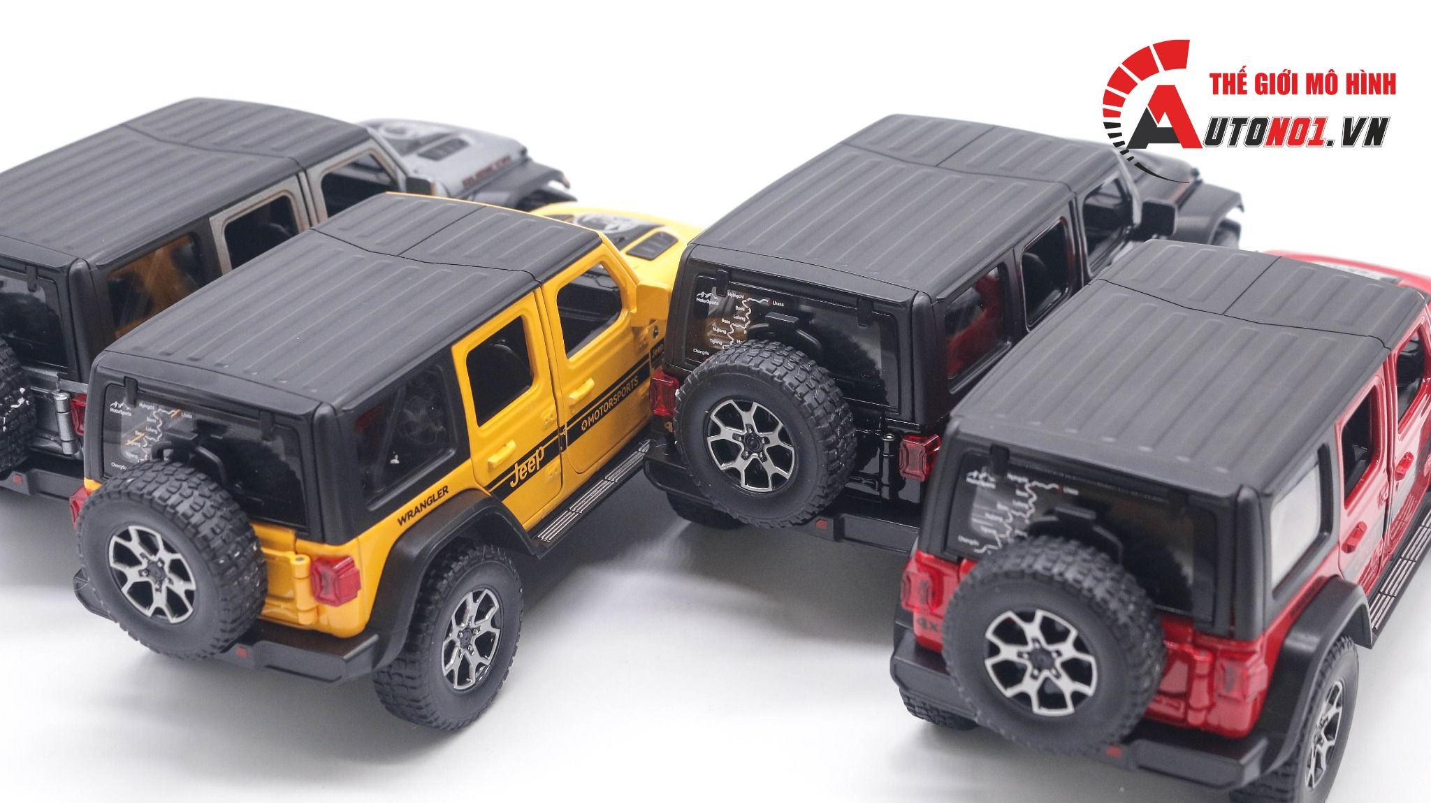  Mô hình xe Jeep Wrangler Rubicon 4x4 Tỉ Lệ 1:24 Alloy Model 7072 